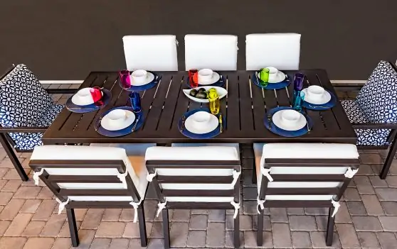 Slatted Metal Tables